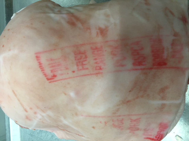 free range boneless pork leg spit roast